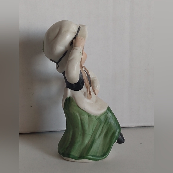 Vintage Ceramic Dancing Leprechaun Pixie Elf Girl - Picture 2 of 7